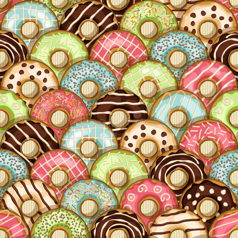 Donuts seamless pattern - vector illustration. eps 10. Donuts seamless pattern - vector illustration. eps 10