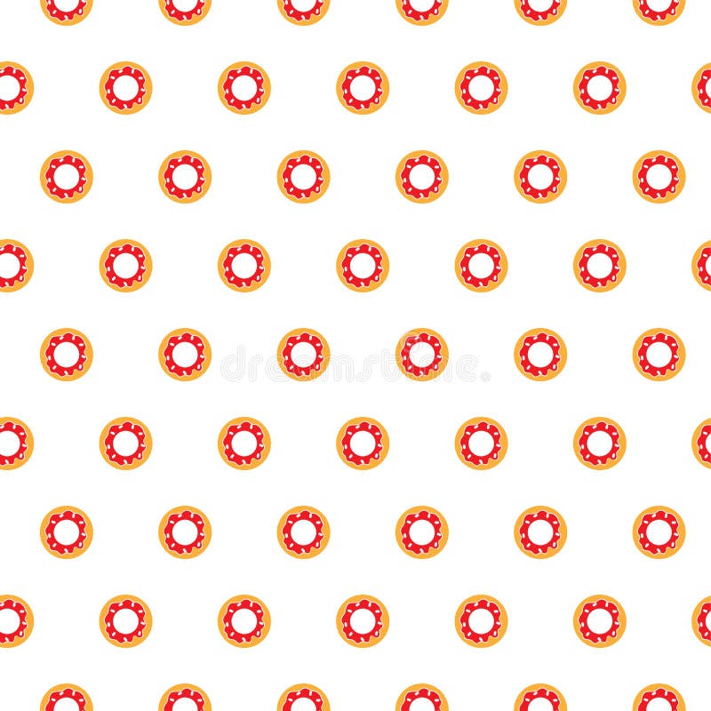 Donuts naadloos patroon op witte achtergrond vector illustratie Donuts naadloos patroon op witte achtergrond vector illustratie