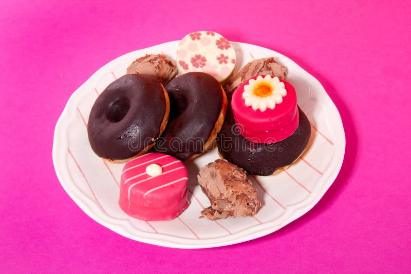Donuts and petit four candy