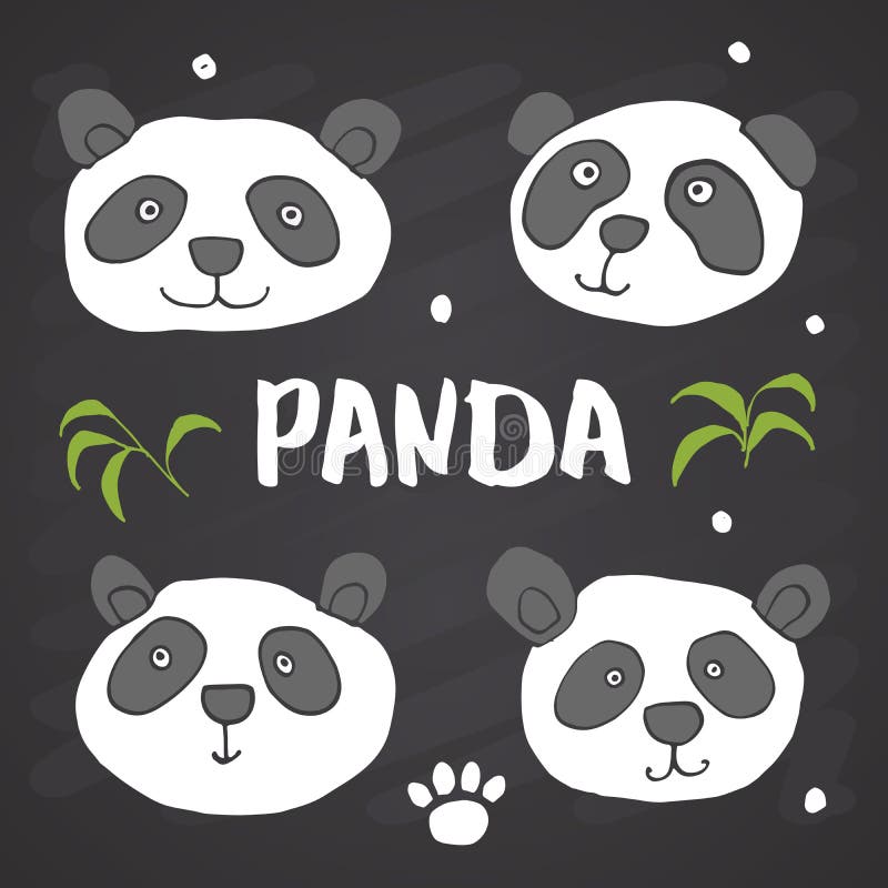 Baixar Vetor De Desenho De Padrão De Urso Panda Fofo