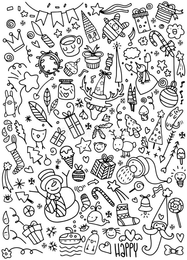 Doodle bożych narodzeń tło royalty ilustracja Doodle bożych narodzeń tło royalty ilustracja