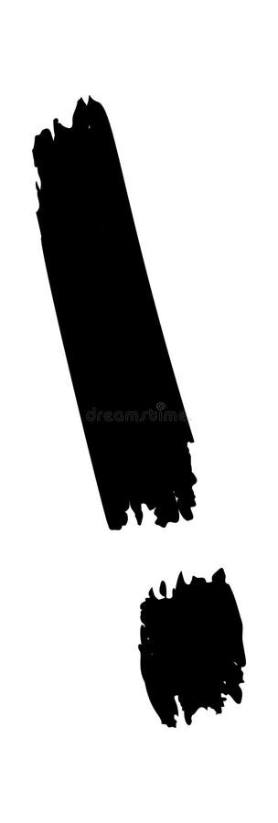 Doodle brush exclamation mark graffiti royalty free illustration