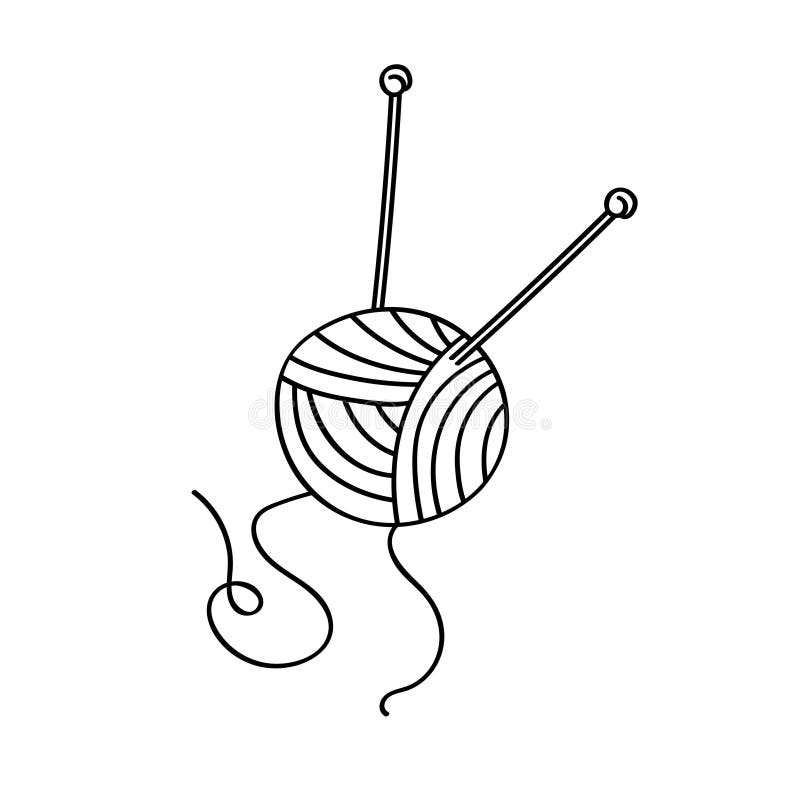 Ball Yarn Drawing Stock Illustrations – 1,562 Ball Yarn Drawing Stock ...