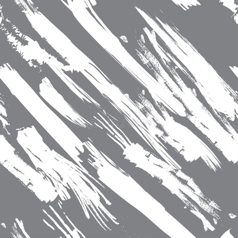 DOODLE DIAGONAL LINES. PAINTED BRUSH ART. SEAMLESS VECTOR PATTERN Stock