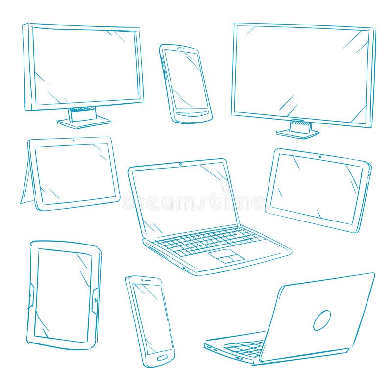 Download Doodle Digital Devices, Tablet, Pc, Laptop, Cell Phone ...