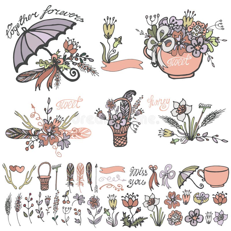flower bouquet doodle flower bouquet doodle
