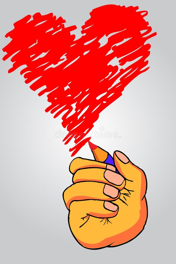 Doodle Hand Drawing Love stock vector. Illustration of adult 48578930