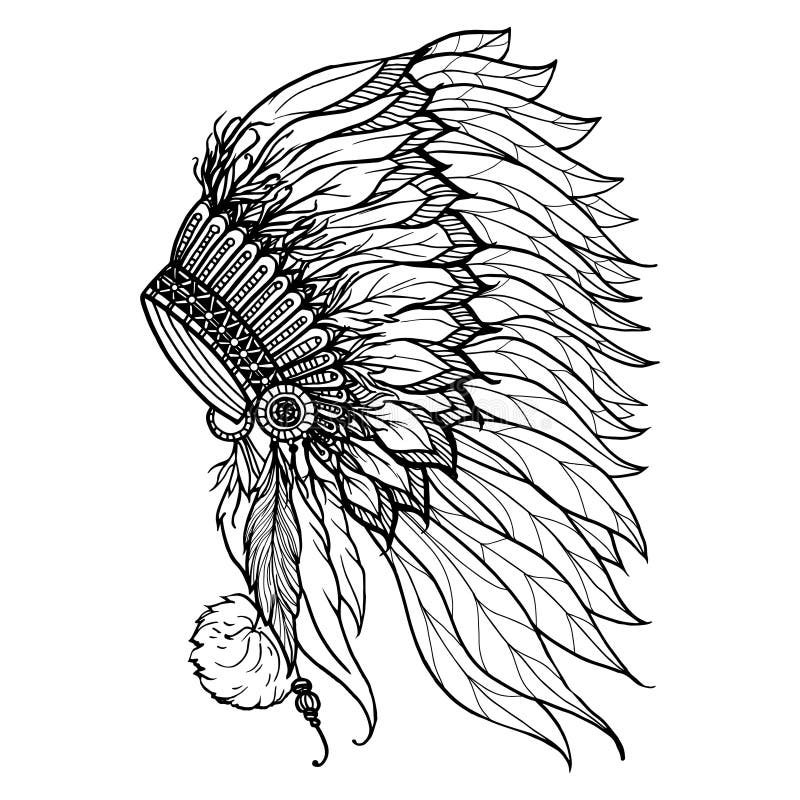 American Indian Dressed Up In Eagle Costume Coloring Pages 1