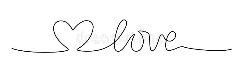 Doodle Heart and Word LOVE Hand Written Scribble Stock Vector ...