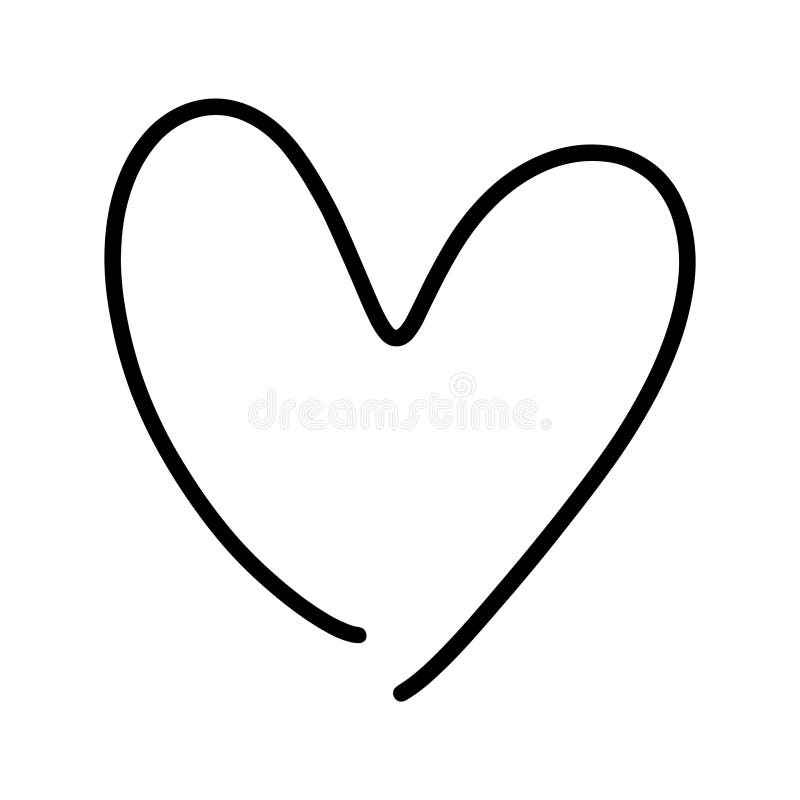 Doodle Illustration For Print Design With Sketch Heart Abstract Geometric Shape Cute Fabric For Modern Graphic Design Vector Stock Illustration Illustration Of Heart Artistic