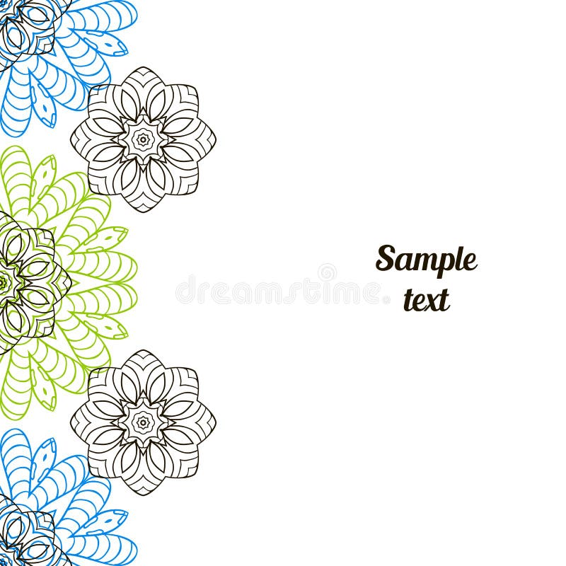 Doodle image. Mandala, circular pattern royalty free illustration