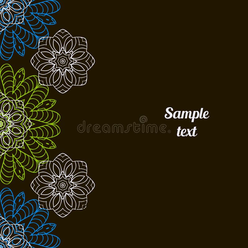 Doodle image. Mandala, circular pattern stock illustration