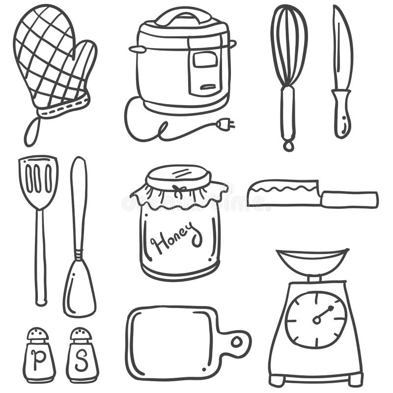 Various kitchen utensils illustration set /... - Stock Illustration  [93129919] - PIXTA