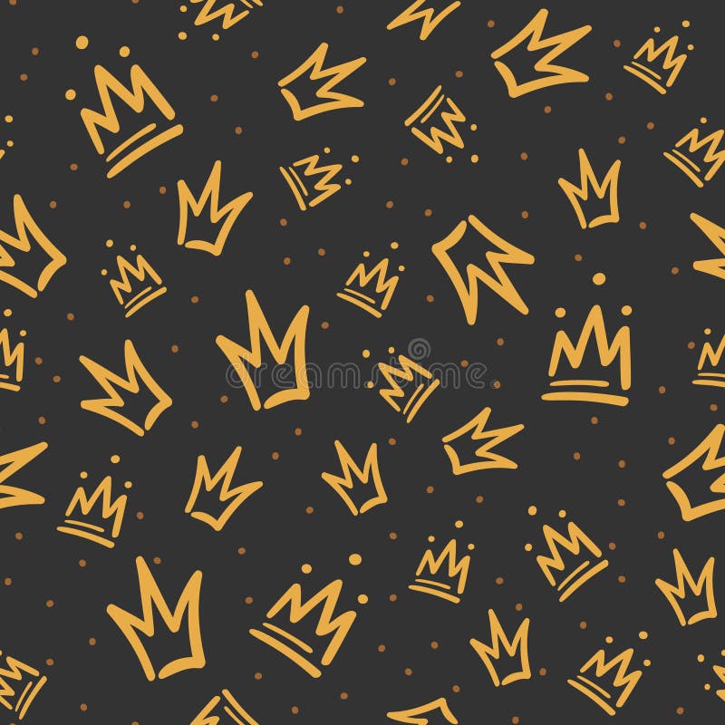 Doodle koron wzór Ręka rysująca luksusowa korona, królewiątka koronacyjny nakreślenie i majestatycznej królowej tiary bezszwowy w ilustracja wektor Doodle koron wzór Ręka rysująca luksusowa korona, królewiątka koronacyjny nakreślenie i majestatycznej królowej tiary bezszwowy w ilustracja wektor