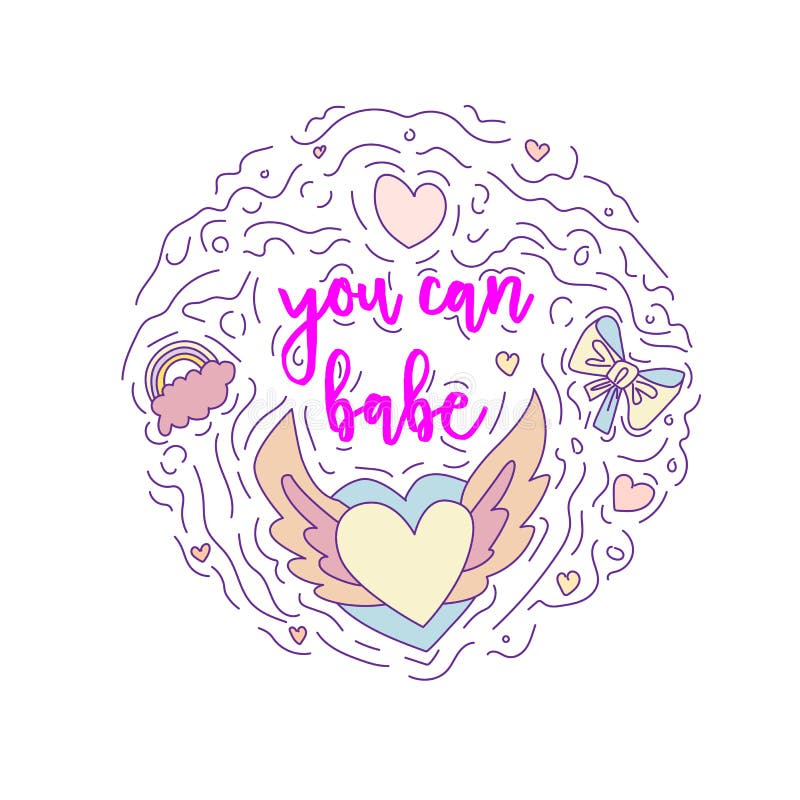 Doodle Hearts Motivational Stickers