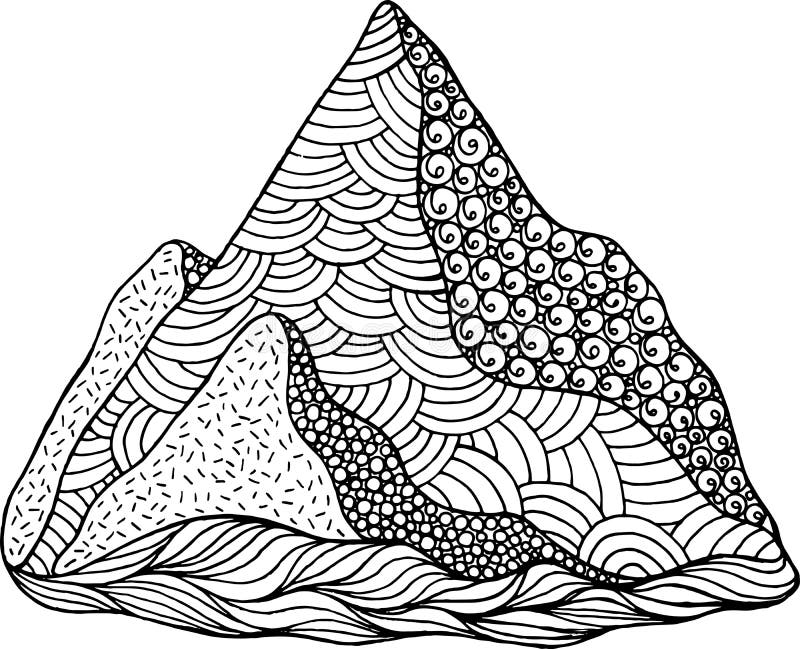 Zentangle Mountain Drawing / Please give me your valuable feedback ...