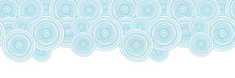 Doodle okręgu wody tekstury horyzontalna granica ilustracja wektor Doodle okręgu wody tekstury horyzontalna granica ilustracja wektor