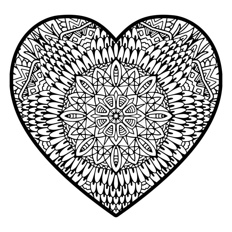 Floral Heart.Doodle Heart. Vector Illustration Stock Vector ...