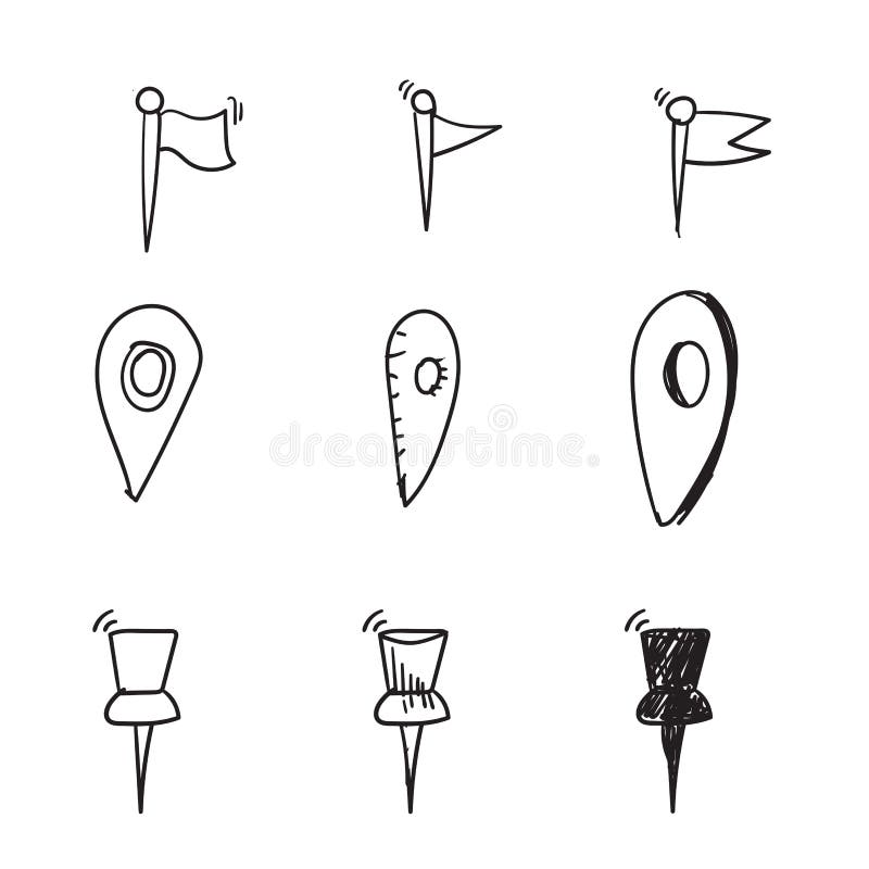 Location Pin Sketch Stock Illustrations 3,367 Location Pin Sketch