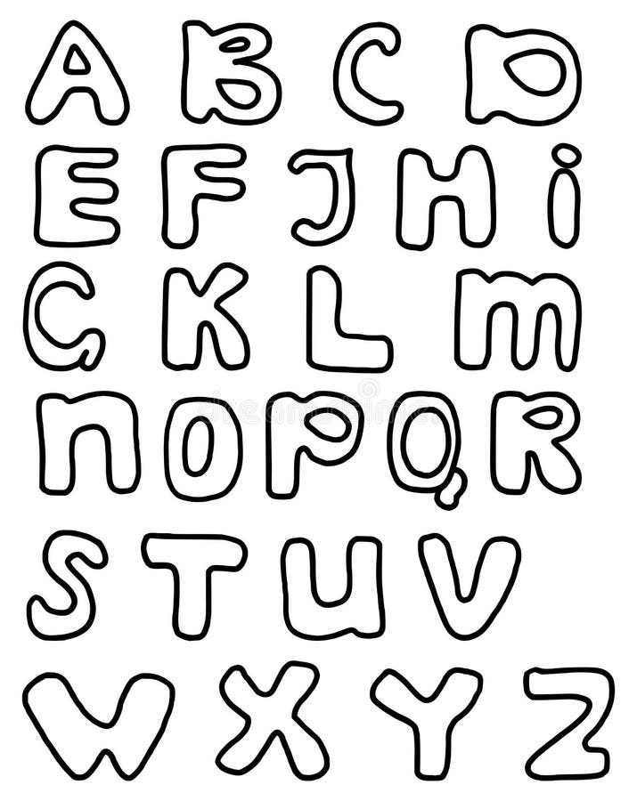 Doodle plump font stock vector. Illustration of doodle - 63411906
