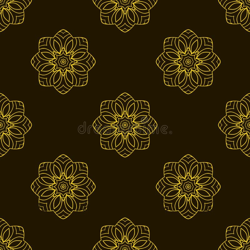 Doodle seamless image. Mandala, circular patterns stock illustration