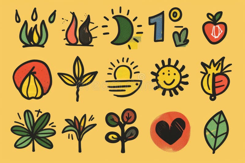 Doodle skizzierte abstrakte Elemente Pinselstriche der zeitgenössischen Kunst Gesichter verschleiert isoliert lizenzfreies stockbild