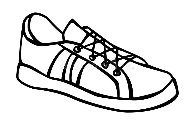 Running Sneaker Line Art Stock Illustrations – 735 Running Sneaker Line ...