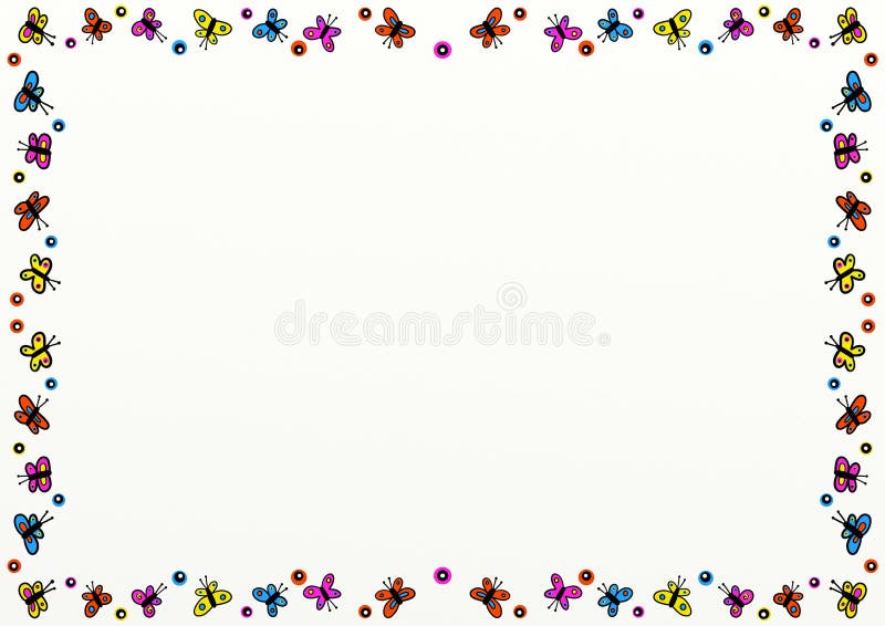 Doodle strony Motylia dekoracja ilustracja wektor