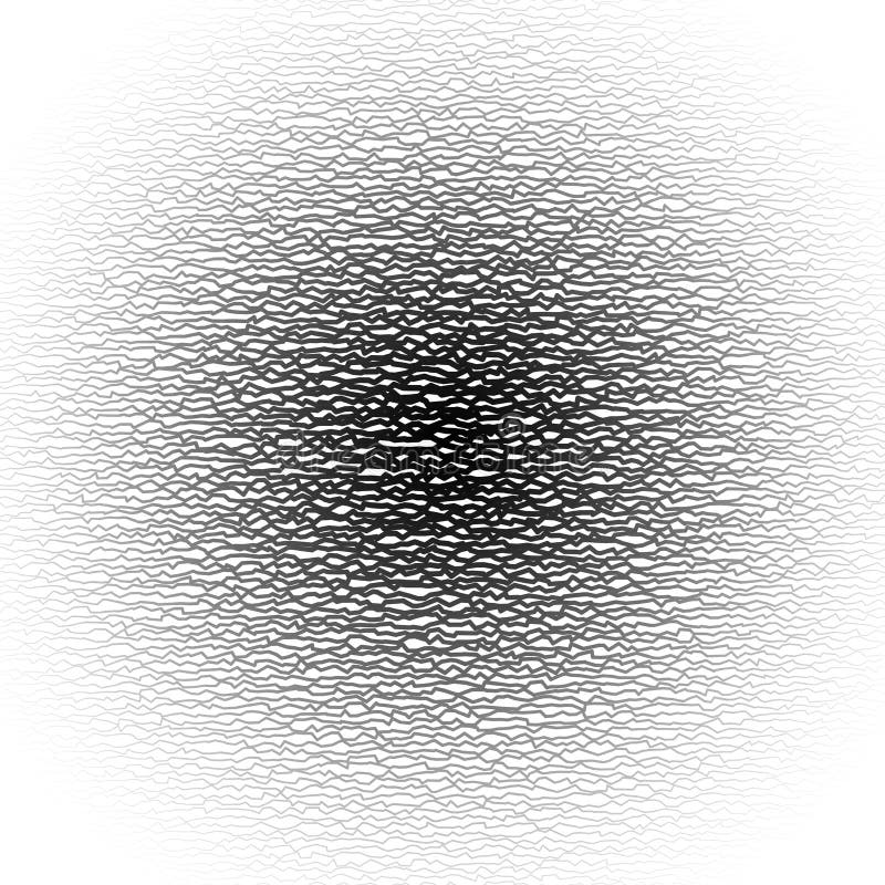 Doodle style jagged lines halftone circle abstract background royalty free stock image