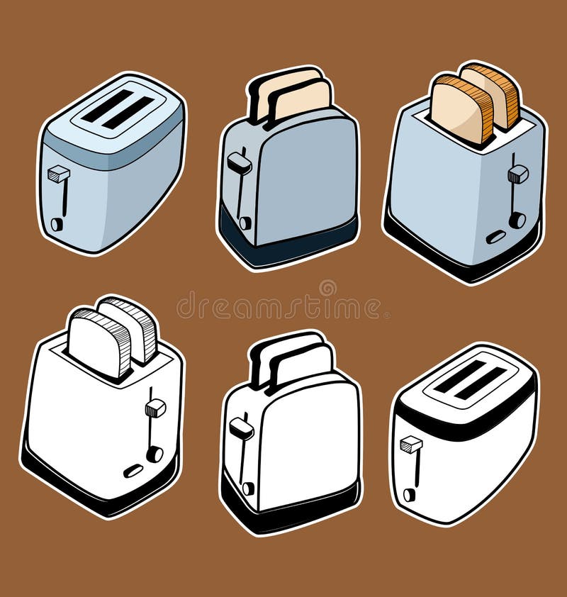Style Toasters Stock Illustrations 9 Style Toasters Stock