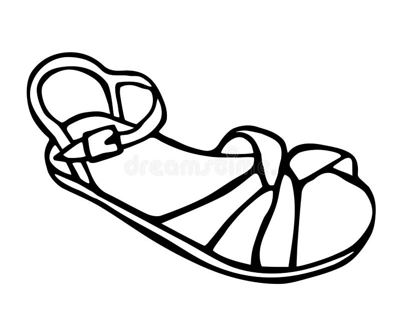 white line sandals