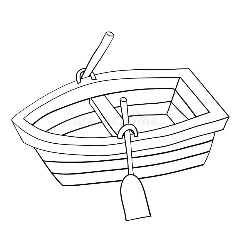 row boat clip art black and white