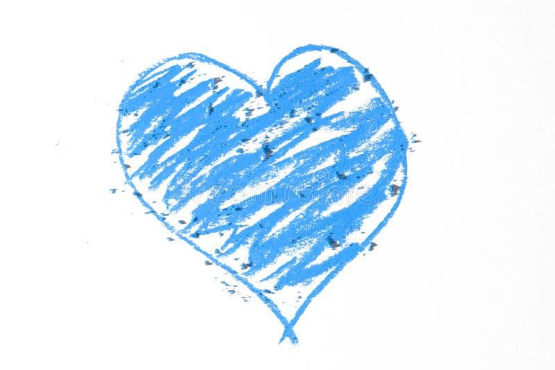 Doodle της μπλε καρδιάς στοκ εικόνες με δικαίωμα ελεύθερης χρήσης
