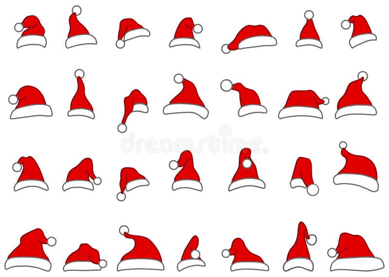 Doodles dei cappelli della Santa