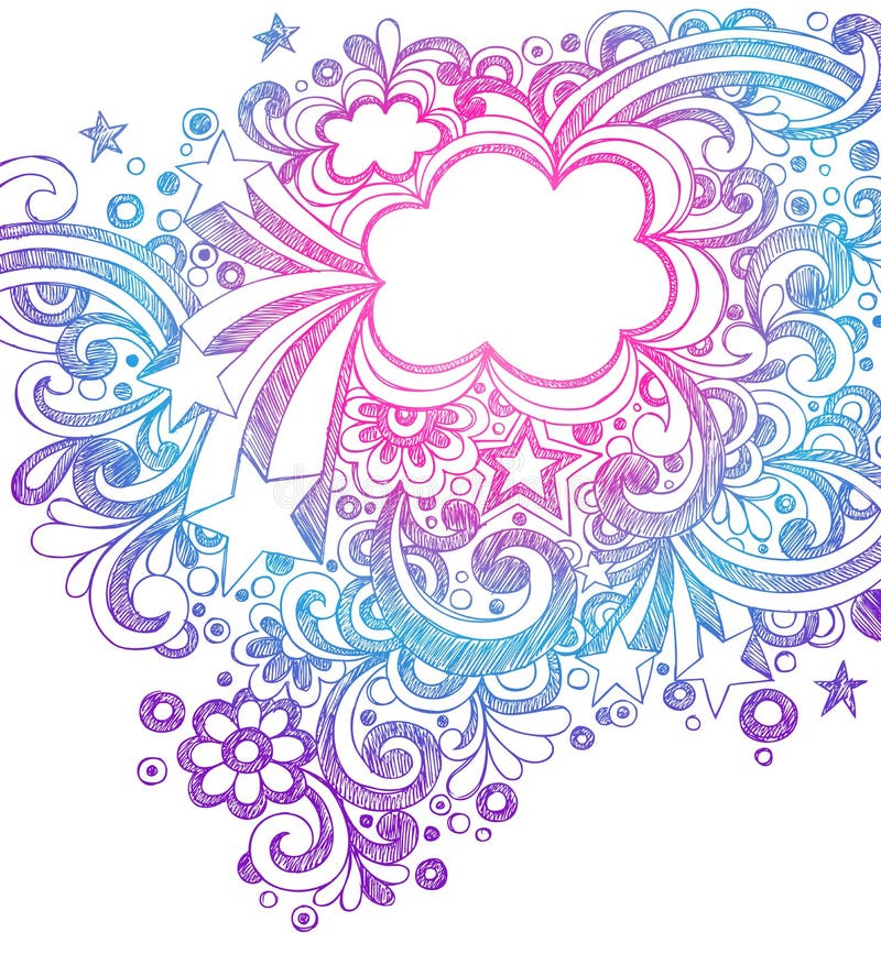Doodles incompletos abstractos del cuaderno ilustración del vector Doodles incompletos abstractos del cuaderno ilustración del vector