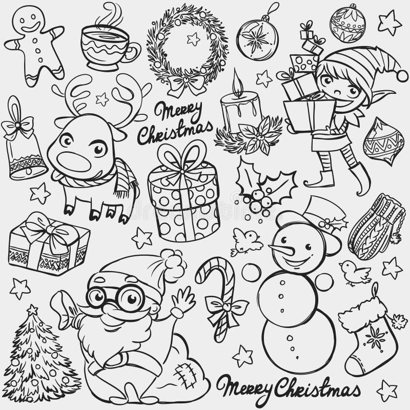 Doodles рождества иллюстрация вектора Doodles рождества иллюстрация вектора