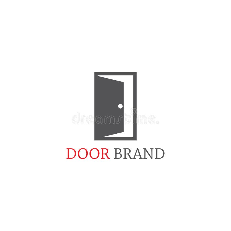 Door Brand Logo Vector Template. Stock Vector Illustration of home