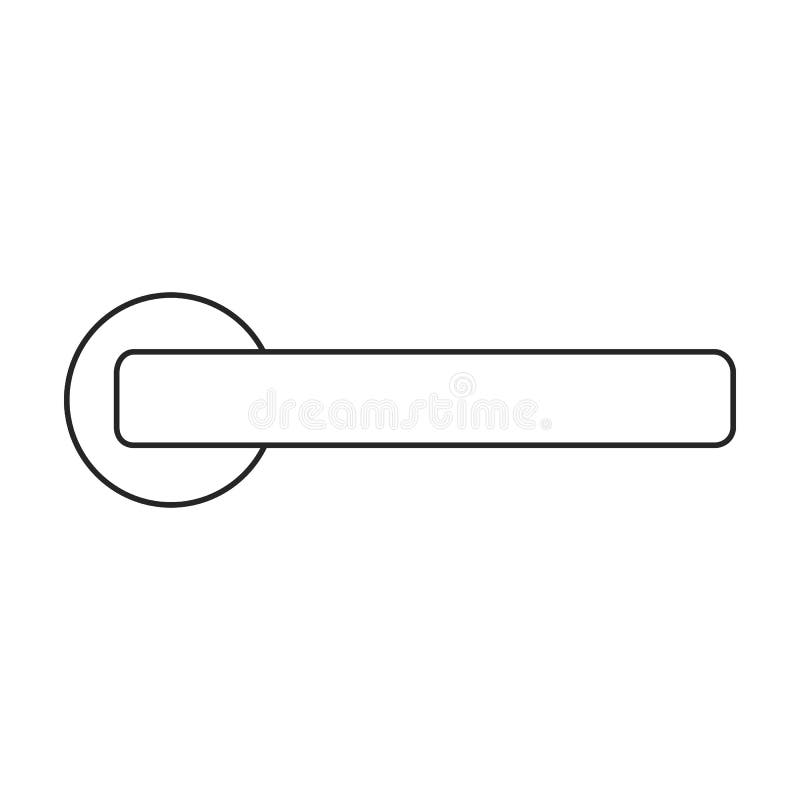 Door handle outline icon. Vector illustration doorknob on white background. Isolated outline illustration icon of royalty free illustration.