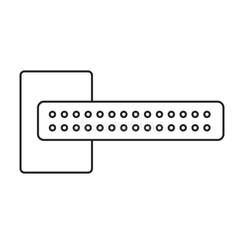 Door handle outline icon. Vector illustration doorknob on white background. Isolated outline illustration icon of royalty free illustration.