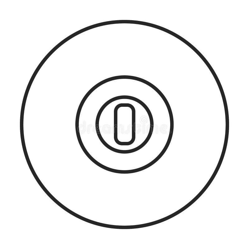 Door handle vector outline icon. Vector illustration doorknob on white background. Isolated outline illustration icon of royalty free illustration