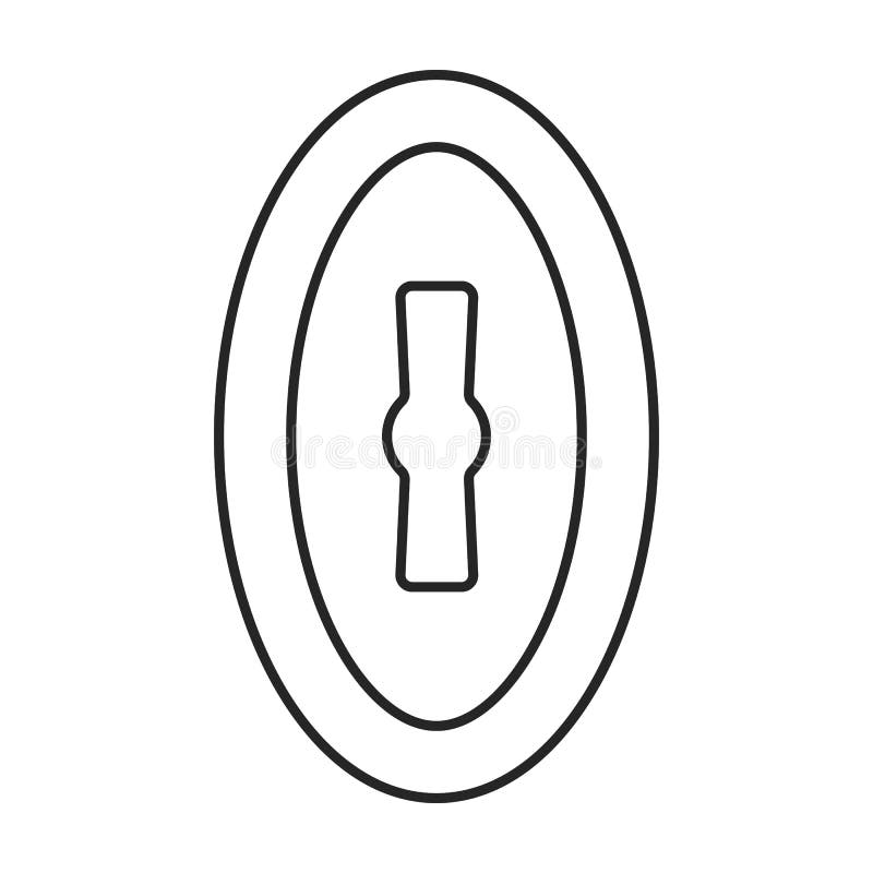Door handle vector outline icon. Vector illustration doorknob on white background. Isolated outline illustration icon of royalty free illustration