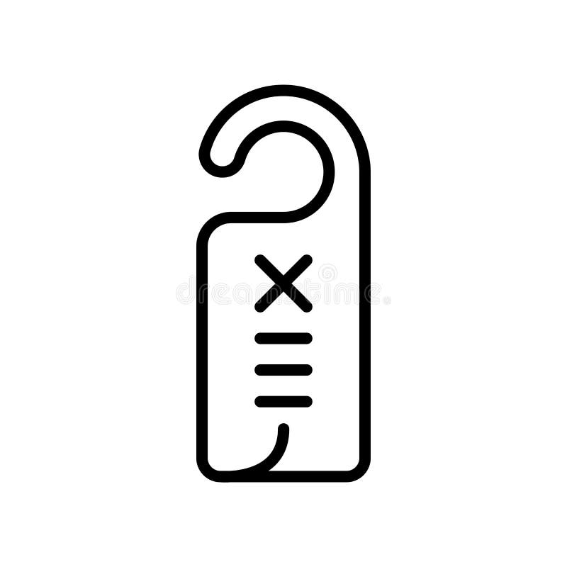 Door Hanger Icon Vector Isolated on White Background, Door Hanger Sign