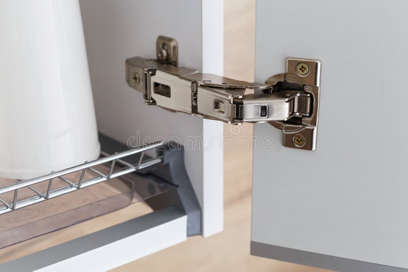 Door Hinge Of Cabinet For Drying Dishes Stock Image Image Of