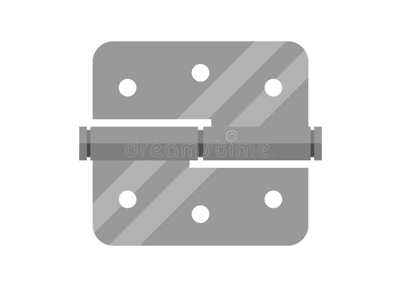 Door Hinge. Simple Flat Illustration. Stock Vector Illustration of