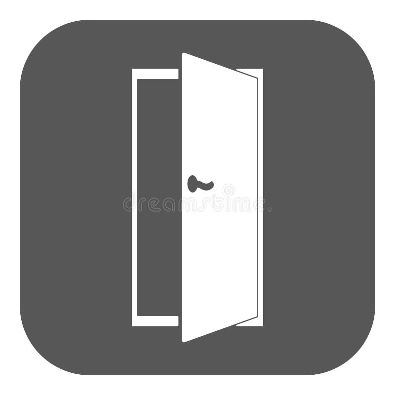 The door icon. Exit and login symbol. Flat royalty free illustration