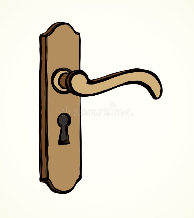 Door Knob Vector Drawing Stock Vector Illustration Of Knob