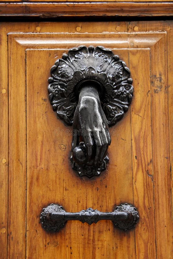 Door knocker stock image. Image of exterior, entry, brown 47866631
