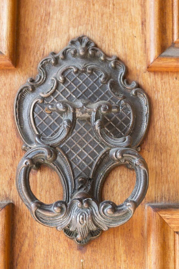 Door knocker stock photo. Image of decoration, hardwood 75576702
