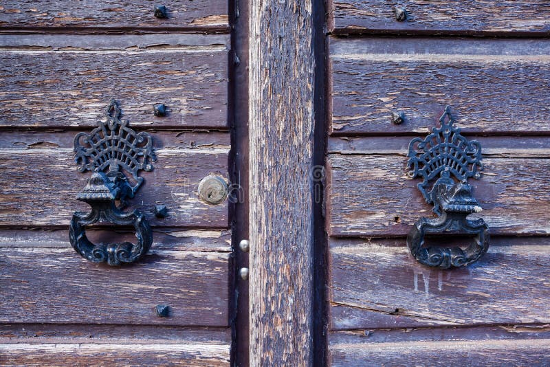 The Door knockers stock photo. Image of handle, lock 67917848