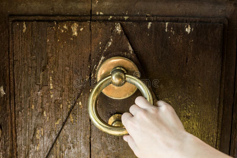 Door knocking stock image. Image of computer, entering 48249369